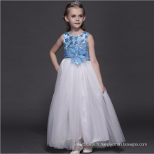 robes de conte de fées pur blanc bleu clair robe pour enfants sol longueur USA net doux party vêtements d'anniversaire robes